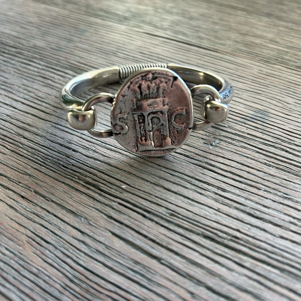 Uno de 50 silver bracelet- unique sculptural design